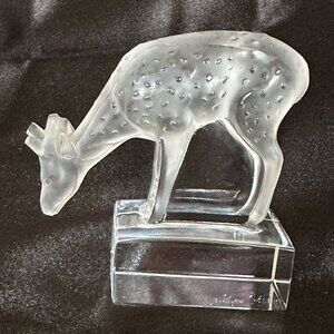 Flawless Lalique Crystal Deer.
